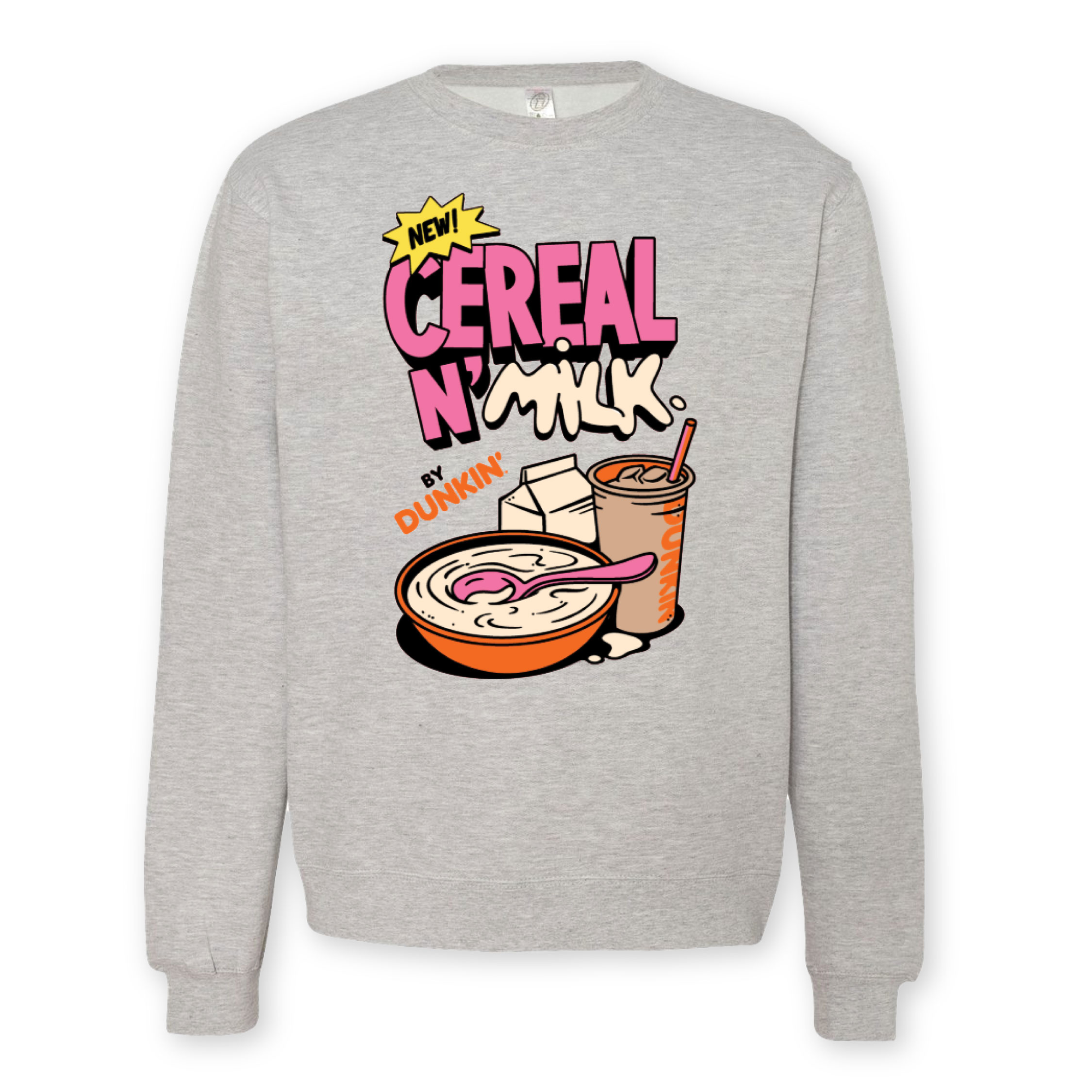 Cereal n’ Milk Crewneck - Heather Grey